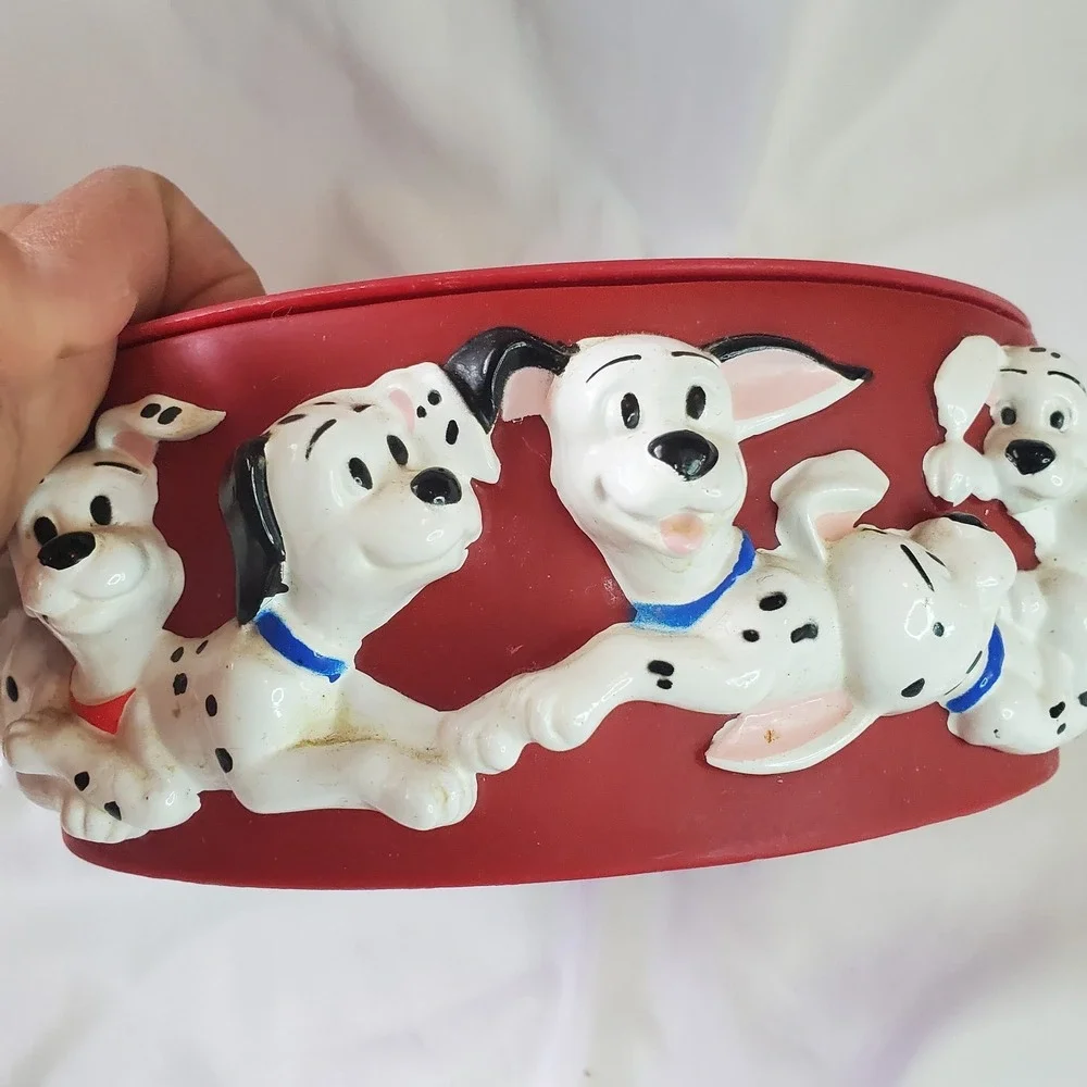 101 DALMATIONS Alpo Dog Puppy Bowl Water Food 3D Disney Vintage 90's Collectable